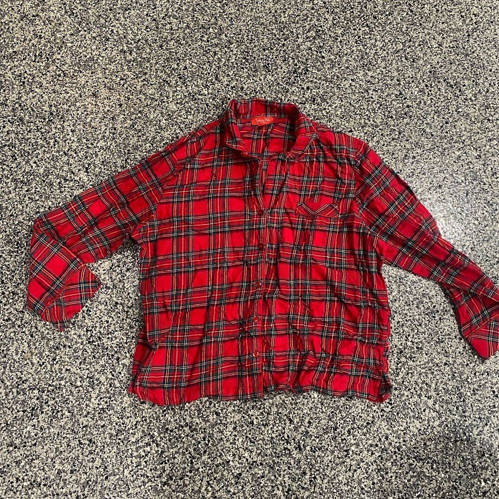 Macy’s Family PJ’s Flannel Button Down Top